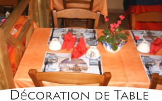 Exemple de dressage, décoration de table